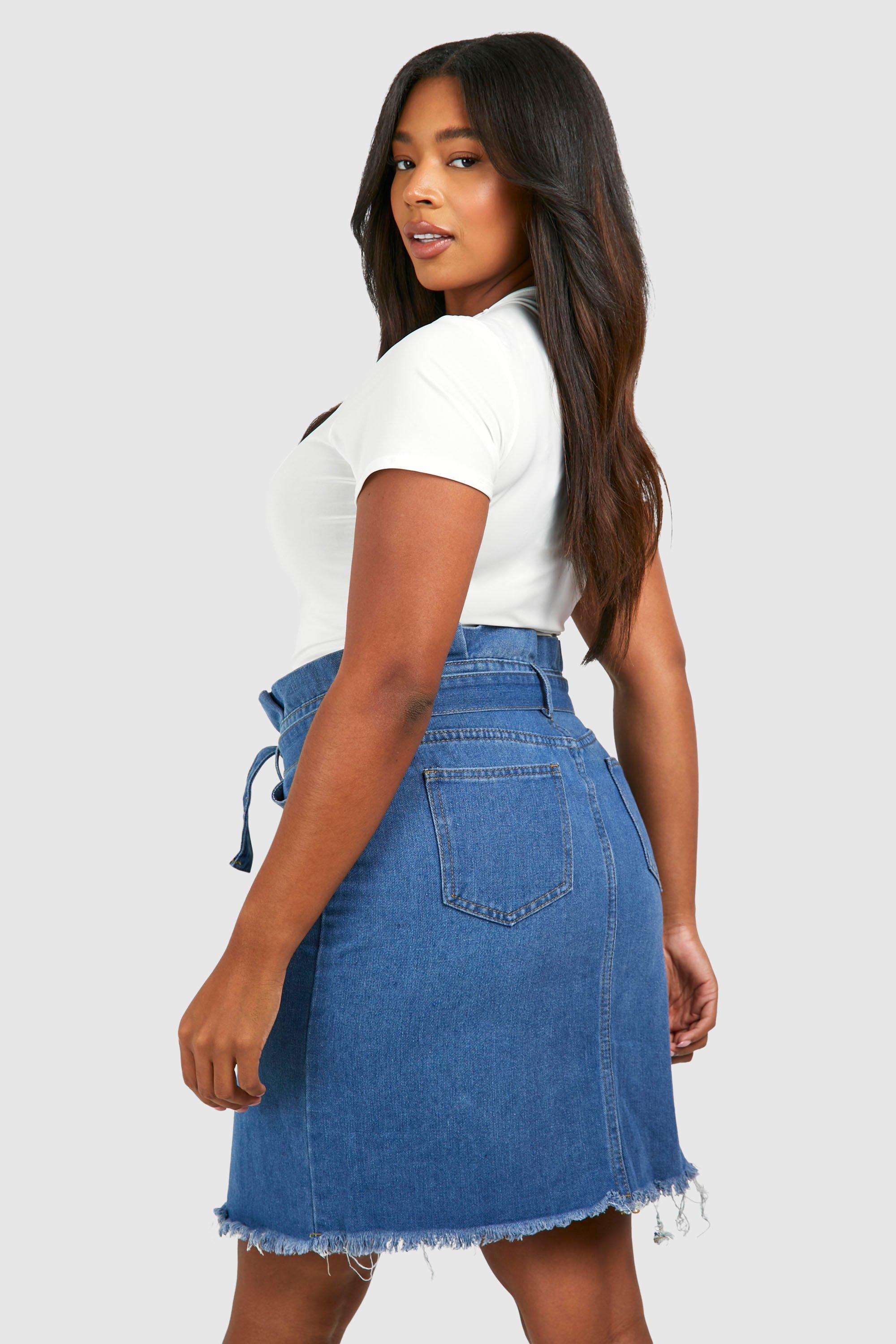 Modest jean skirts outlet plus size